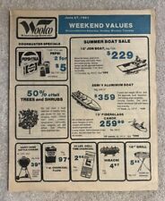 Vintage June 1981 Woolworth WOOLCO Weekend Values Summer Sale Newspaper Flyer picture