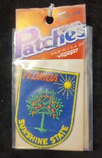 Vintage on Card FLORIDA FL Sunshine State Travel Souvenir Iron On Patch Voyager picture