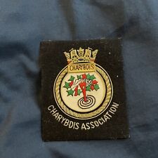 Original 1960s HMS Charybdis Association Royal Navy WW2 WWII Bullion Crest Patch picture