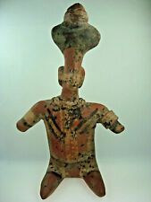 AUTHENTIC PRE-COLUMBIAN JALISCO POTTERY STANDING MALE ALIEN FIGURE 200BC-200AD picture