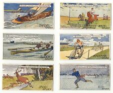 Stollwerck 1900 Group 180 Sports Cycling Sailing Skating set of 6 G-VG picture