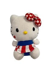 Sanrio Hello Kitty Plush wearing Star Stripes Red White Blue ELKOH Faded Tag picture
