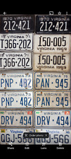Virginia Old  License Plates lot of 7 pairs picture