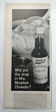 1963 French's Worcestershire Sauce Chowder Food Spices Kitchen Vintage Print Ad picture