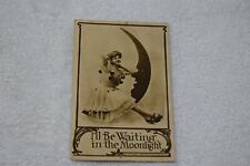 Vtg I'll Be Waiting In The Moonlight Postcard, Roth & Langley, 1909 picture