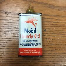 Vintage Mobile Oil Handy Gel Oil Can Original Top Pegasus Showing Wear picture