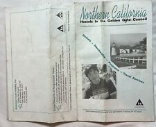Vintage Map of Youth Hostels in Northern California Very Good Condition RARE picture
