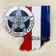 Indiana Fraternal Order of Police FOP Large Enamel Lapel Pin picture