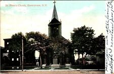 HAVERSTRAW, NEW YORK - ST. PETER'S CHURCH - 1904 - SOUVENIR UNDIVIDED POSTCARD picture