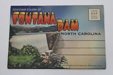 Vintage 1948 Fontana Dam North Carolina Postcard Souvenir Folder A173 picture