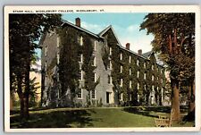 C1915 Starr Hall Middlebury College Middlebury VT Climbing Vines WB Postcard picture