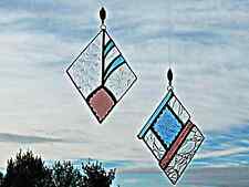 Pair of Two Modern Design/Abstract Suncatchers picture