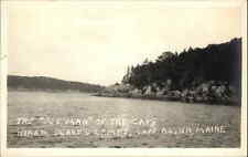 Cape Rosier Maine ME Hiram Blake Camps Old Man Rock Formations RPPC PC picture