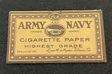RARE WW1 Army and Navy Tobacco / Cigarette Rolling Papers - Liggett & Myers picture