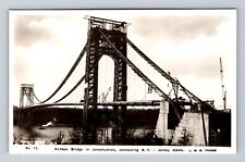 New York City NY, RPPC, Hudson Bridge In Construction, Vintage Postcard picture