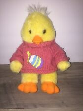 Vintage Easter Duck Pink Sweater Unbranded Easter Egg Plastic Eyes picture