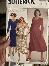 Vintage 1984 Butterick Dress Pattern Size 12-14 Cut and Complete  picture