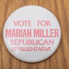 Marian Miller State Representative Vintage Political Pin Button Pinback Indiana picture
