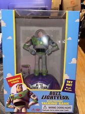 1995 Disney Toy Story Buzz Lightyear Electronic Talking Bank Thinkway NRFB picture