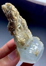 397 Carats Stunning Aquamarine Crystal Specimen with Mica From Skardu Pakistan picture