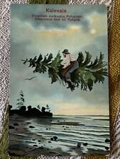 Vintage Postcard Finnish Myth Kalevala Ilmarisen Matkustus Pohjolaan Flying Tree picture