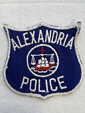 Vintage Genuine Alexandria Virginia Police 3.7x3.5 Inches Patch Good Condition picture