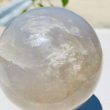 534g Rare Natural Light Blue Rose Quartz Crystal Sphere Rock Healing Specimen picture