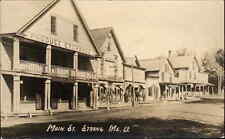 Strong ME Maine Main St. Produce Exchange c1910 Real Photo Postcard picture
