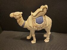 LENOX FIRST BLESSING NATIVITY Standing CAMEL Figurine Blue Saddle 7 1/2” Tall picture
