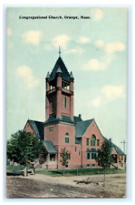 1914 Congregational Church Orange MA Massachusetts Early View picture