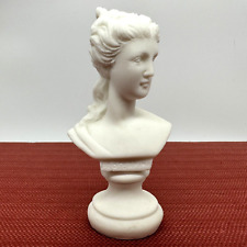 Signed Vintage Hand Carved Stone Roman Goddess PROSERPINA 6” Bust Statue ITALY picture