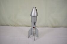 Vintage 1950s Astro Berzac Creation Metal Rocket Mechanical Coin Bank Works picture