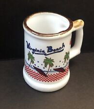Vintage Virginia Beach 2” Miniature Mug Collectible Shelf Display Travel Theme picture