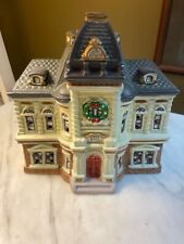 Dickens Collectables Towne Hall Porcelain House 1994 NEEDS LIGHT picture