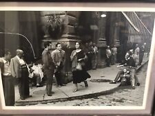 Black And White Framed Photo, Men Admiring Beautiful Woman, 13” X 9” picture