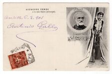 GIUSEPPE VERDI POSTCARD POSTALLY USED FEBRUARY 6th 1901 TEN DAYS AFTER HIS DEATH picture