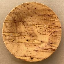 Spalted Wood Plate: Stunning Character Artisan Turned Wood w/ Worm Holes 8.5