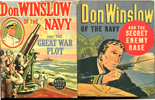 (2) Don Winslow of the Navy-Better Little Books-War Plot-Secret Enemy Base-Nice picture