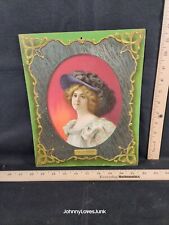 Antique 1902 The Prudential Paper Flip Calender Victorian Lady  picture