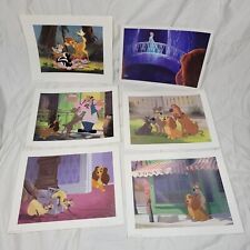 Walt Disney Mini Posters Lithograph Lot Of 6 Lady & The Tramp Bambi Frozen USED picture