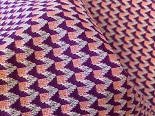 VTG Fabric Polyester Stretch Double Knit 70s 48” X 60” Pink, Purple, White picture