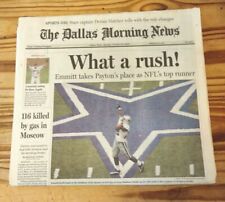 EMMITT SMITH Dallas Morning News Breaking Rushing Record Walter Payton Newspaper picture