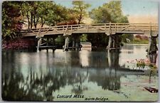 North Bridge Concord Massachusetts Undivided Back Postcard Z321 picture