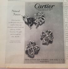 1959 Cartier glittering bird 18 kt gold pin brooch sapphire diamond jewelry ad picture