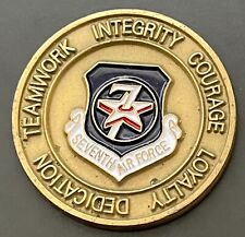 7 Seventh Air Force Medal Teamwork Integrity Courage Loyalty Challenge Coin picture