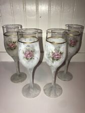 Arte Murano Champagne Flutes, M. Valenti Vintage Frosted. Set Of Four picture