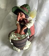 Vintage Klaus Wickl Sandman 1994 Witch Gnome Fairy Figurine Housekeeper Enesco picture