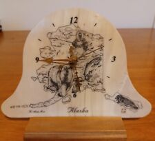 Rare Kiana Alaska Mint Marble Etched Artwork of Alaska clock  picture