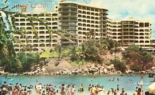 Hotel and Caleta Beach - Acapulco, Mexico Vintage Postcard picture