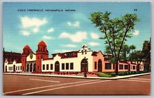 Cadle Tabernacle Indianapolis Indiana Street View Linen Vintage UNP Postcard picture